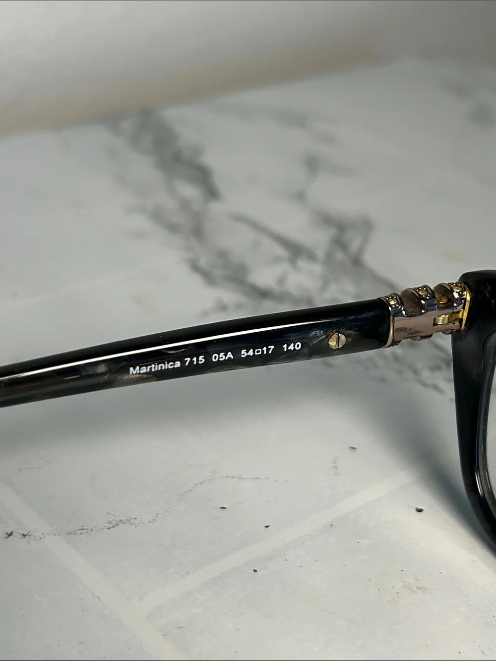 Roberto Cavalli Martinica 715 Marble Cat Eye Eyeglasses 54-17-140 NWT